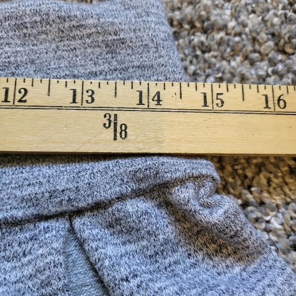 Gray A-Line Mini Skirt with Pleated and Ribbed Details - Picture 7 of 9